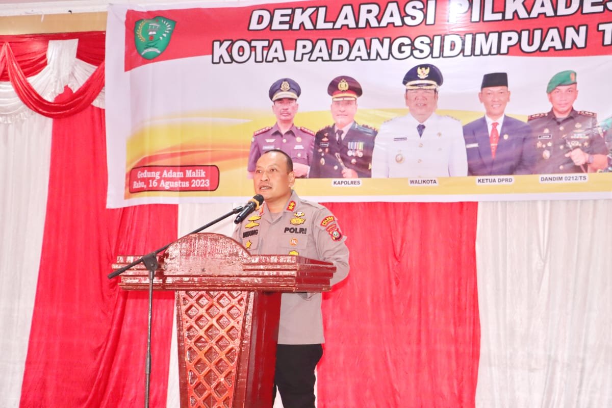 Deklarasi Pilkades Damai 2023, Kapolres Padangsidimpuan Ajak Masyarakat Jaga Kondusifitas