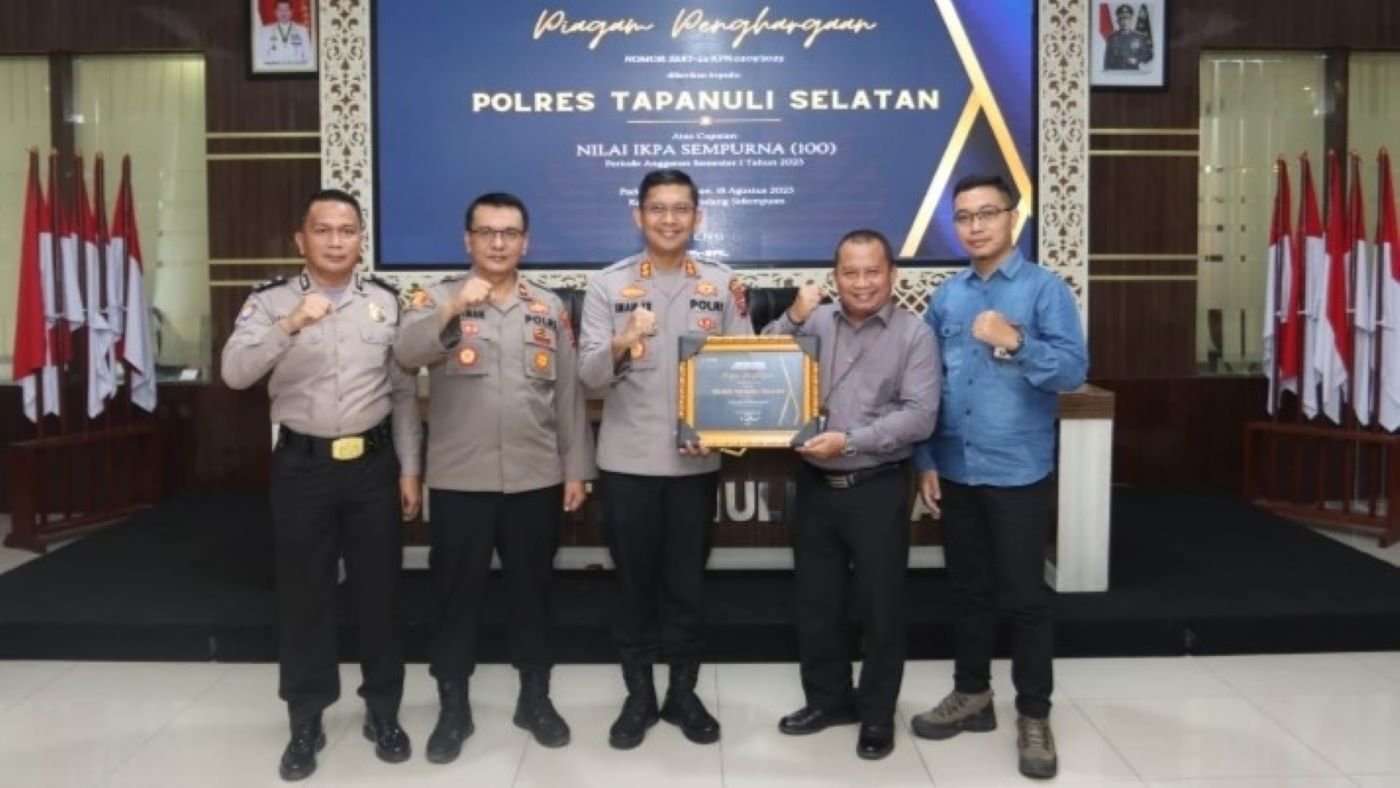 Polres Tapsel Terima Penghargaan Dari KPPN Atas Capaian Nilai IKPA Sempurna