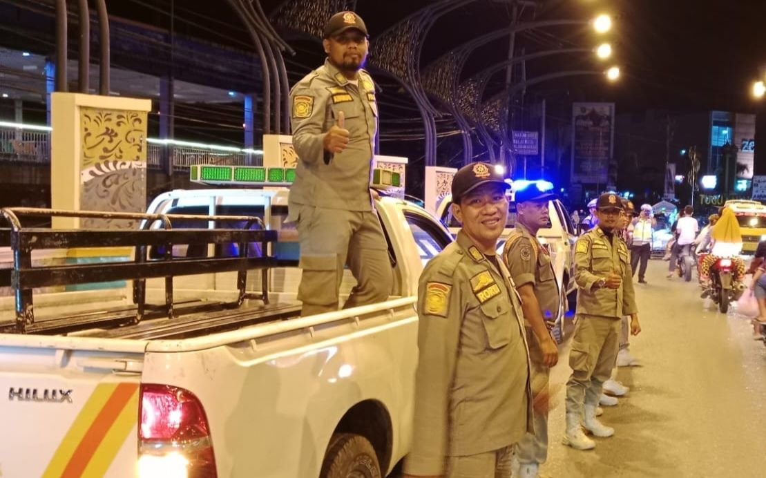 Jelang Pilkades Padangsidimpuan, Satpol PP Gandeng TNI/Polri Patroli Gabungan