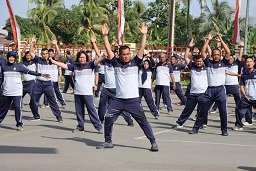 Peringati Haornas 2023, Polres Pelabuhan Belawan Olah Raga Bersama