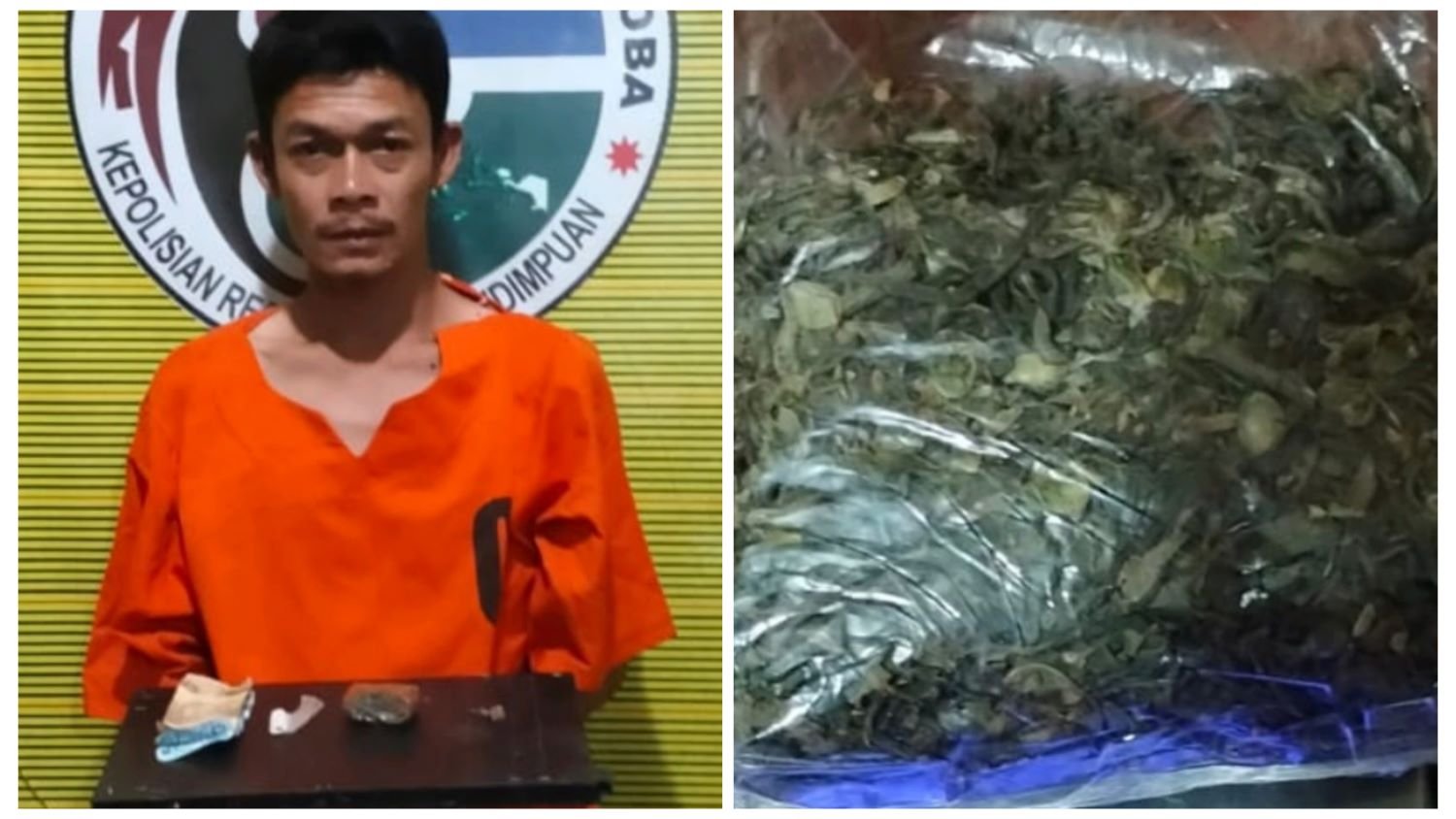 Pria Ini Buang Rokok ke Bawah Meja, Polisi Temukan Sebungkus Ganja