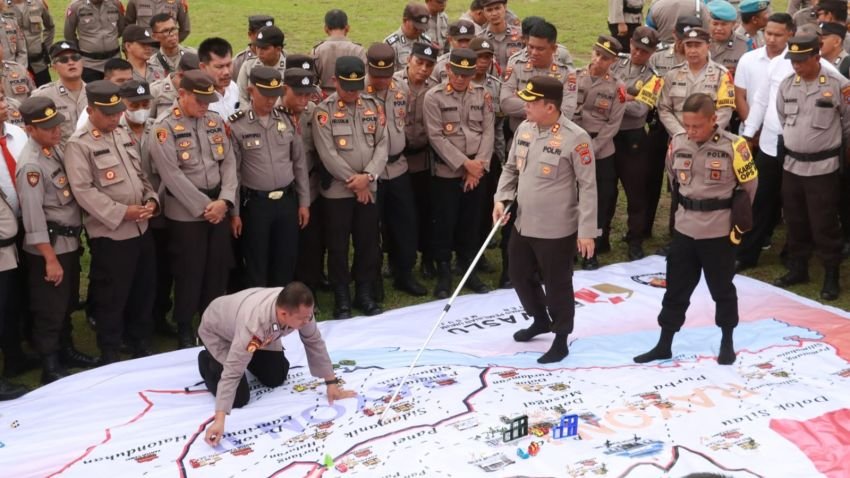 Tactical Floor Game Polres Simalungun Untuk Operasi Mantap Brata Toba