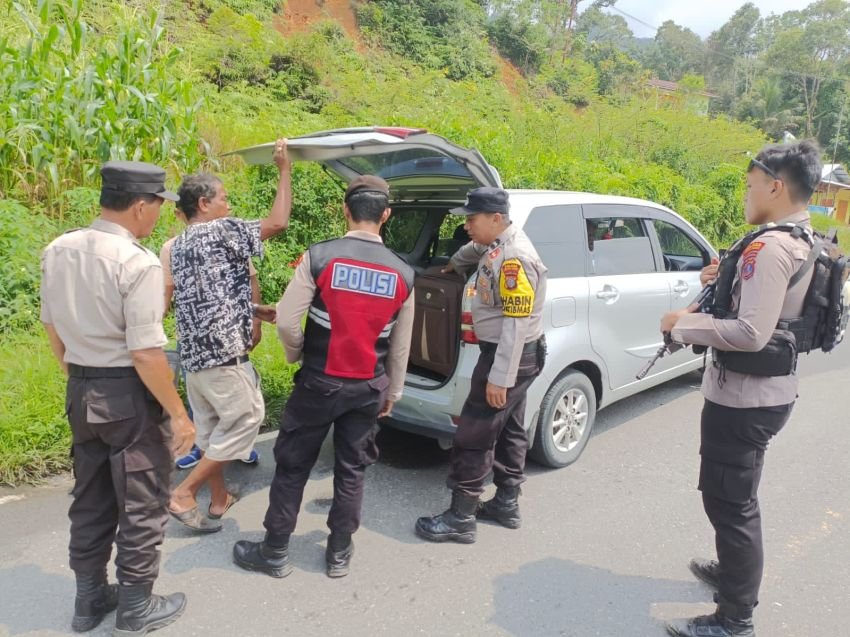 Polres Tapteng Razia Narkotika di Perbatasan Tapanuli Utara