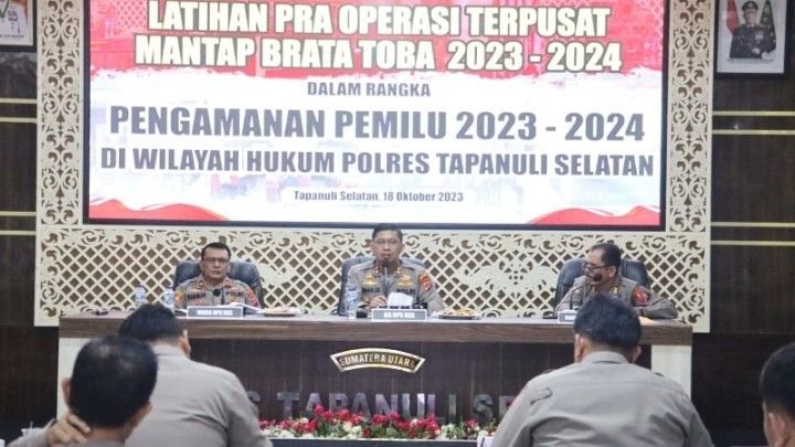 Latihan Pra Ops Mantap Brata, Kapolres Tapsel: Galang Sinergi