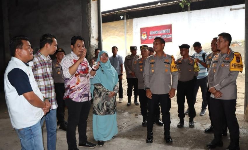 Kapolres Pelabuhan Belawan dan Kapolrestabes Medan Soroti Kekurangan Gudang KPU