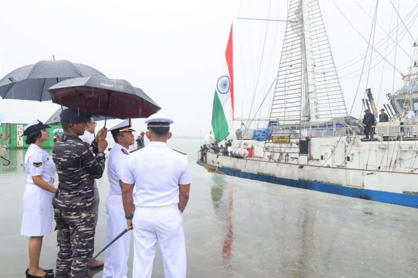 Kembali Kapal Perang India INS Sudarshini Tiba di Belawan