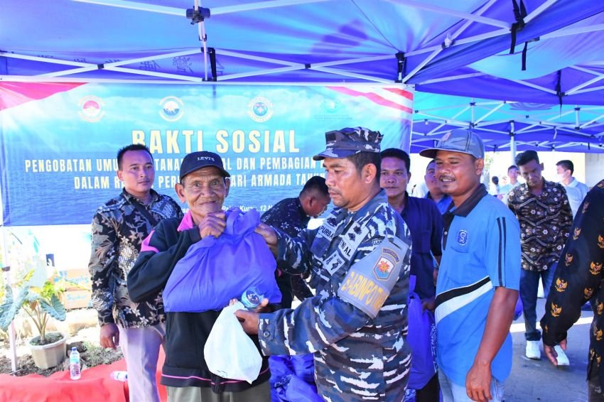 Sambut Hari Armada RI, Lantamal I Baksos di Desa Paluh Kurau