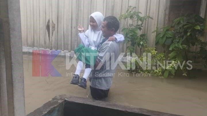 Hujan Semalaman, Banjir Rendam Sejumlah Kawasan di Medan dan Deliserdang