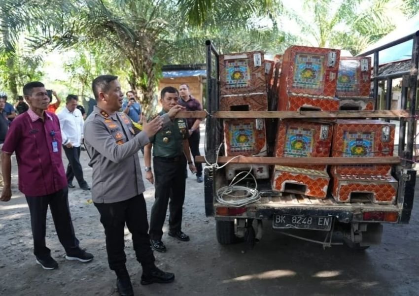 Tim Gabungan Obrak abrik Barak Judi dan Narkoba di Kutalimbaru