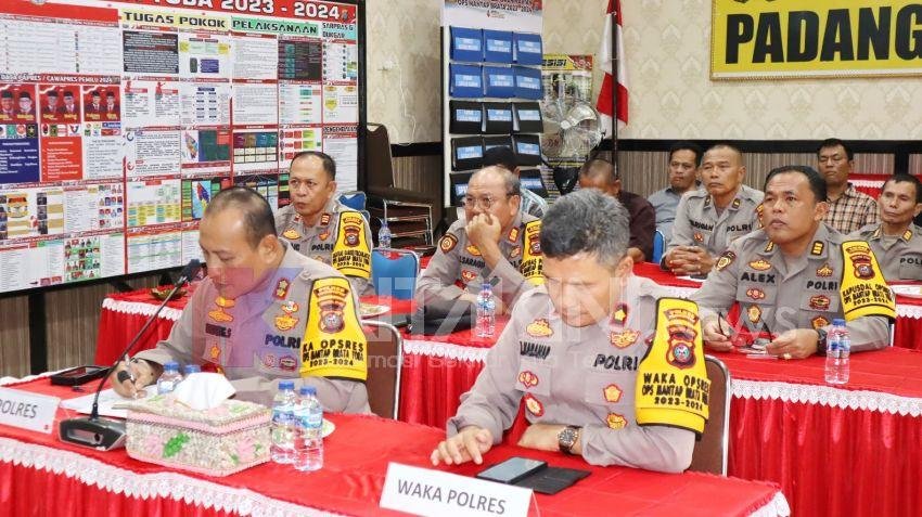 Polres Padangsidimpuan Gelar Rapat Virtual Pengamanan Pemilu