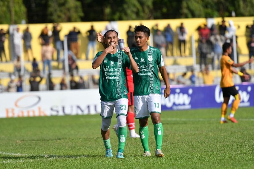 Gol Tunggal Ikhsan Pratama ke Gawang PSDS Bawa PSMS Kokoh di 3 Besar