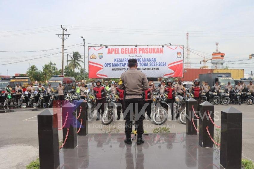 Mantapkan Pengamanan Pemilu 2024, Polres Pelabuhan Belawan Periksa Kendaraan Dinas