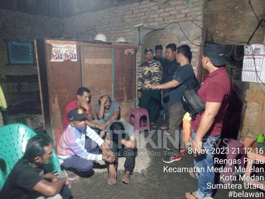 Sat Narkoba Polres Pelabuhan Belawan Tangkap 5 Pria Pengedar dan Pengguna Sabu