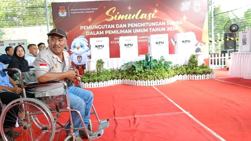 KPU Langkat Gelar Simulasi Pencoblosan Pemilu 2024