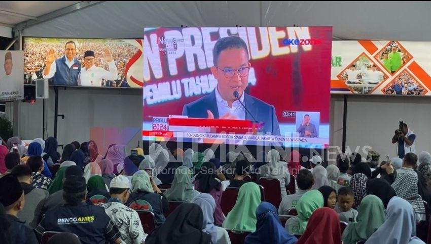 TPD Amin Sumut Gelar Nobar Debat Capres Sesi 3