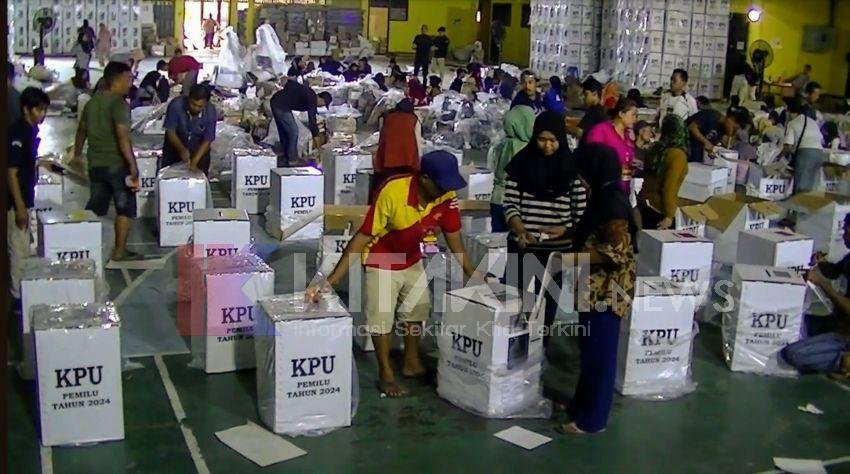 17 Hari Jelang Pemilu, KPU Langkat Mulai Kemas Logistik ke Kotak Suara