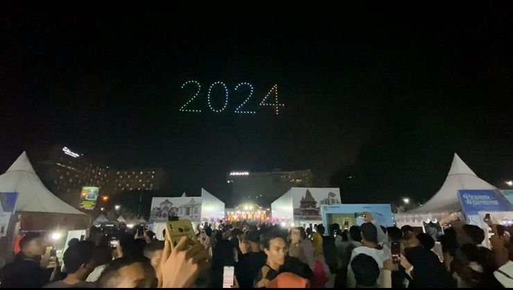 Pergantian Tahun di Medan, Ada Penampilan Drone Berlampu 2024
