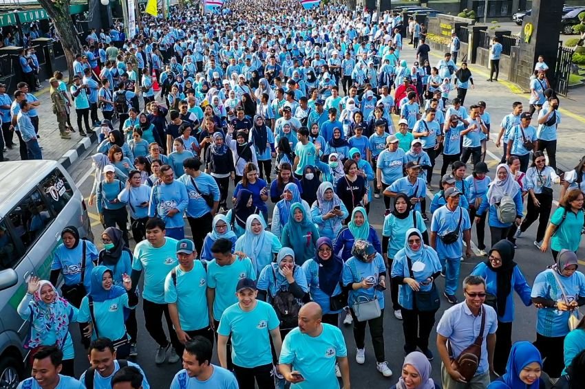 Ribuan Peserta Meriahkan Gebyar HUT Korpri di Lapangan Benteng