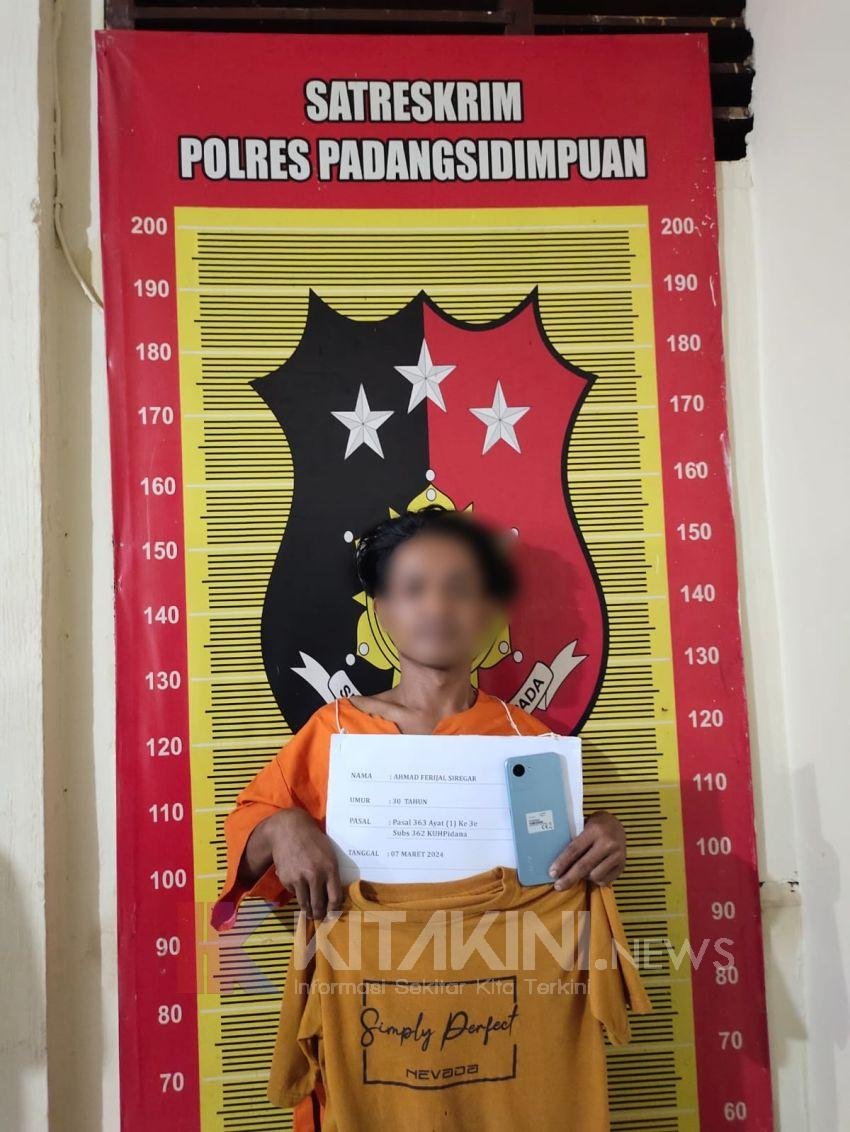 Bobol Cafe, Pria Warga Jalan Durian Dibekuk Tim Walet Polres Sidimpuan