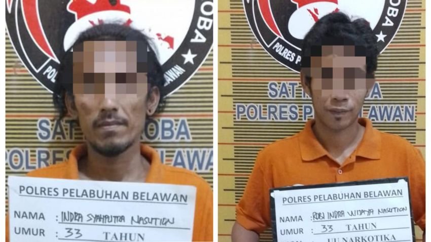 Polisi Tangkap 2 Pengedar Narkoba di Kotabangun, Medan Deli
