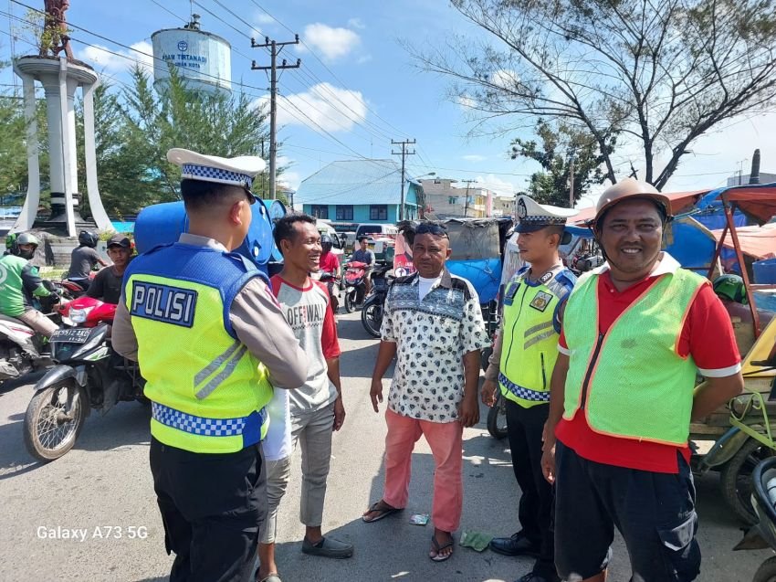 Satlantas Polres Belawan Sosialisasikan Keselamatan Berlalulintas ke Masyarakat