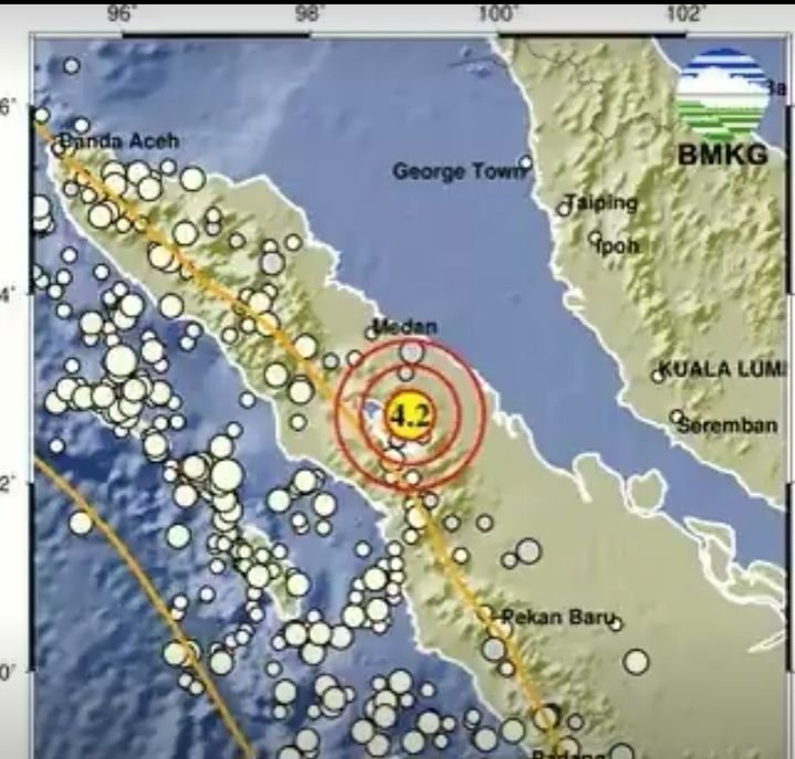 Pematang Siantar Diguncang Gempa M 4,2