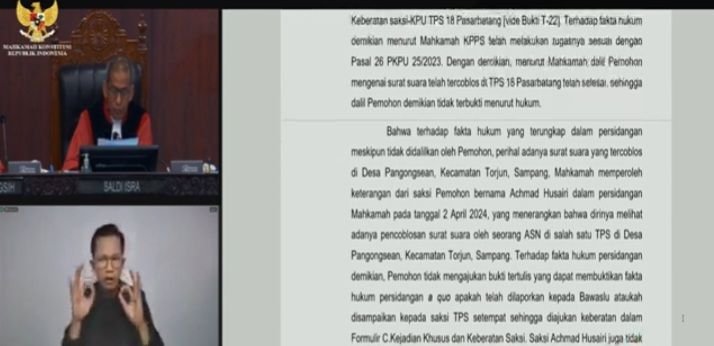 Sidang Sengketa Pilpres: MK Tolak Dalil Cawe-cawe Jokowi Tanpa Bukti yang Kuat