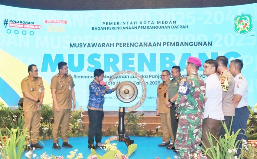 Buka Musrenbang RPJPD Medan 2025-2045, Hassanudin: Keselarasan Rencana Pembangunan Kunci Indonesia Emas