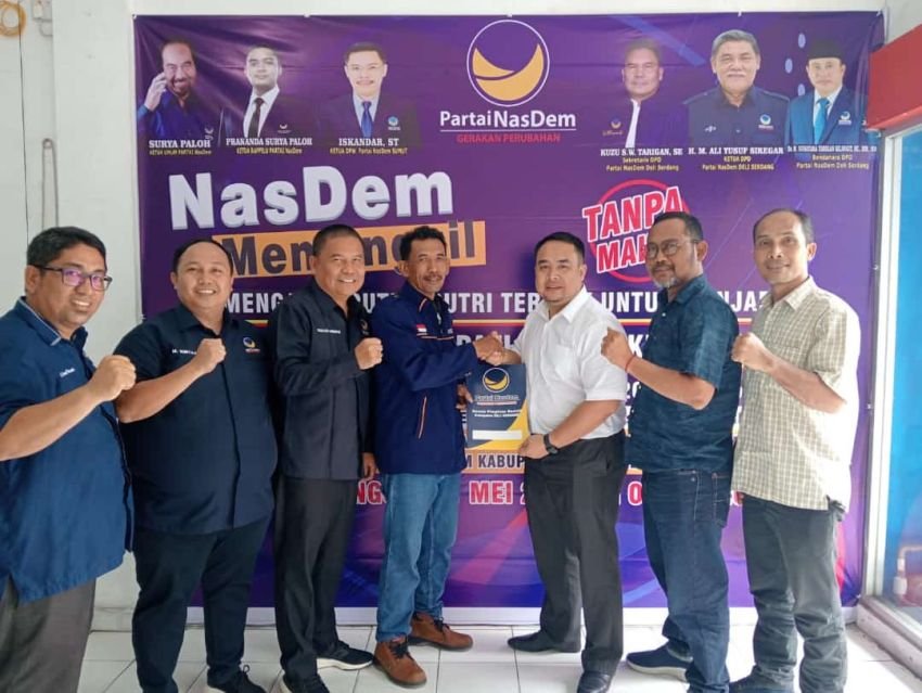 Ricky Prandana Nasution Kembalikan Formulir Bacabup Deli Serdang ke Partai Nasdem