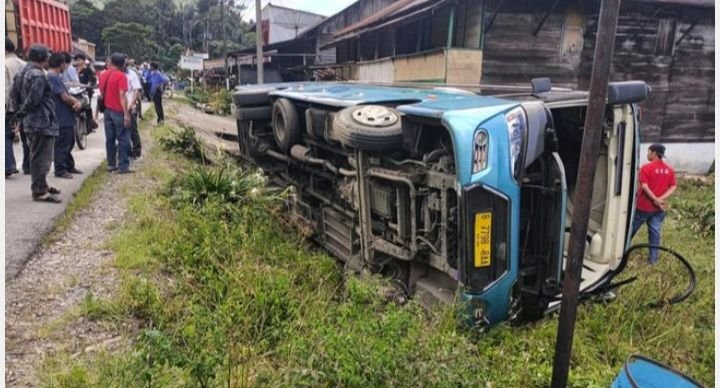 Bus Pariwisata Rombongan dari Jakarta Kecelakaan di Toba, Dua Tewas