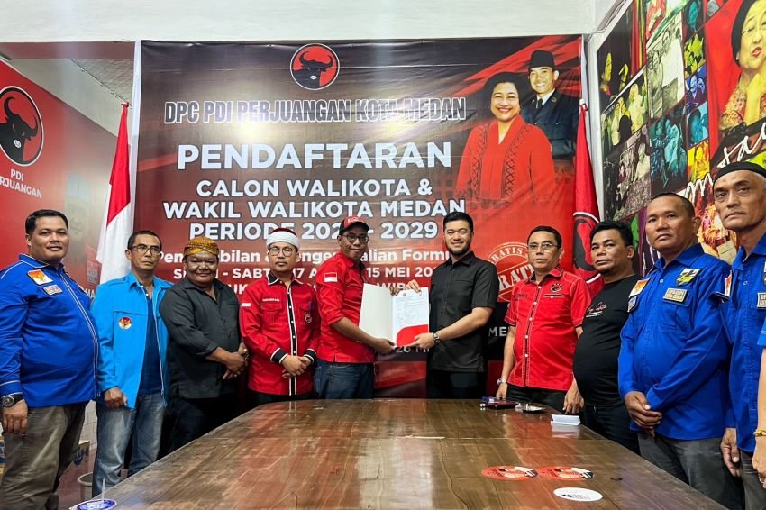 Usai Golkar dan PAN, El Adrian Shah Daftar Calon Walikota Medan ke PDIP dan Demokrat