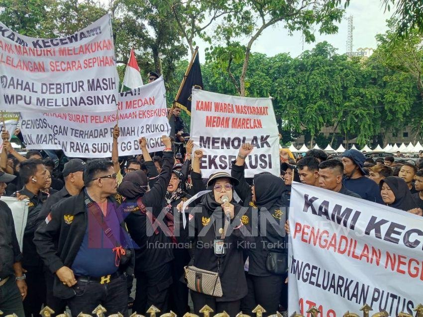 Tuntut Pembatalan Eksekusi Lahan, Ketua PN Medan Didemo Ratusan Massa