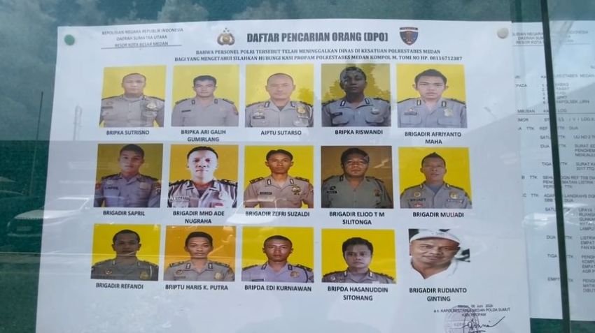 Sebanyak 15 Anggota Polrestabes Medan yang Jadi Buronan Sudah PTDH