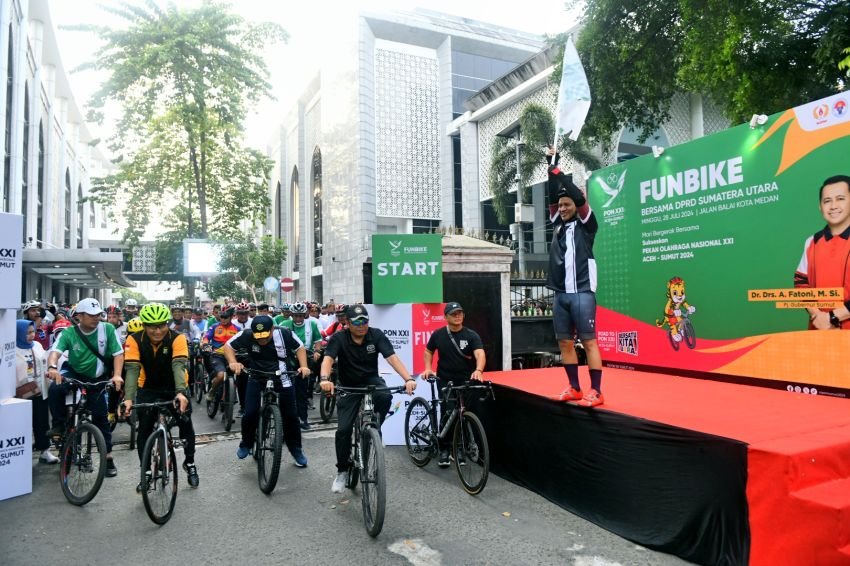 Sosialisasikan PON XXI 2024, PB PON Bersama DPRD Sumut Gelar Funbike