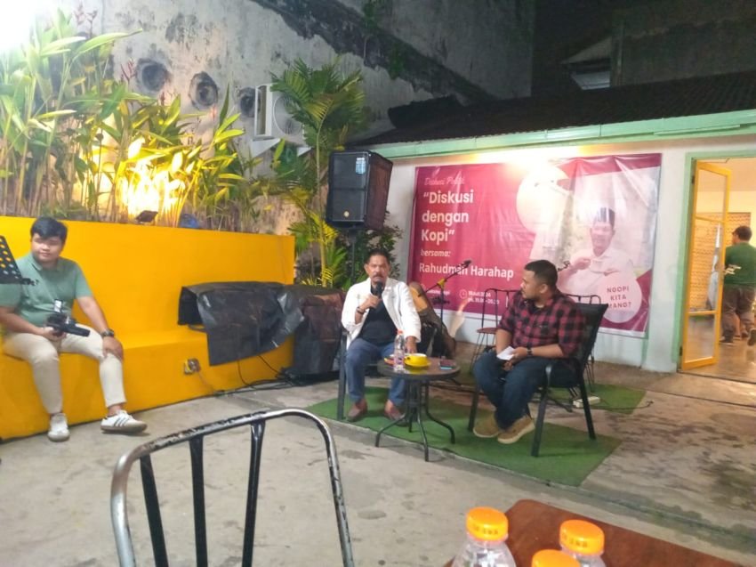 Diskusi Dan Ngopi Bareng Anak Muda, Rahudman Bicara Ekonomi Kreatif, Lapangan Kerja dan Keamanan