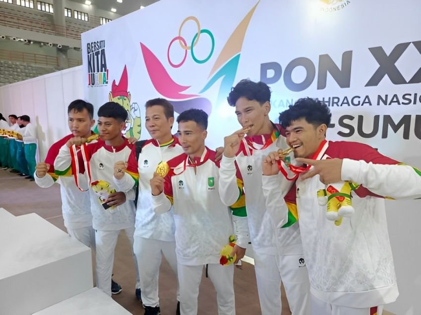 Riau Kuasai Puncak Klasemen Medali Sementara PON 2024 Berkat Emas di Senam Artistik Beregu Putra