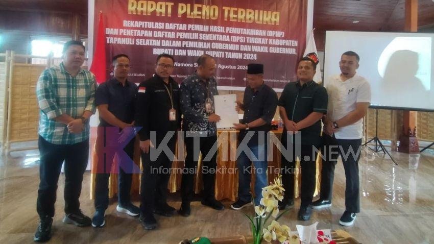 Bawaslu Tapsel Hadiri Rapat Pleno Rekapaitulasi Daftar Pemilih Sementara