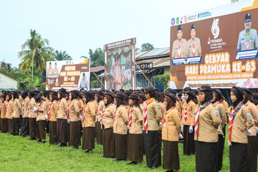 Gerakan Pramuka Kwarcab Kota Medan Pecahkan Rekor MURI Dunia