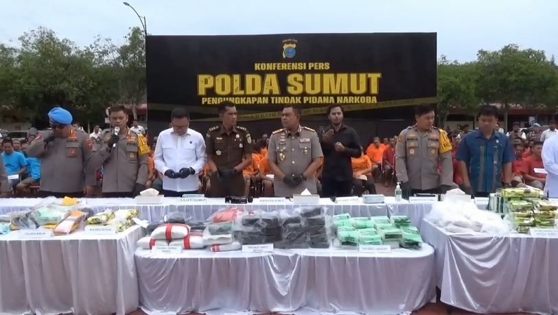 Polda Sumut Tangkap 713 Tersangka Narkoba, dan Sita 175,63 Kg Sabu