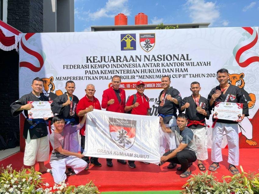 Petugas Lapas Medan Raih Medali di Kejurnas Kempo Menkumham Cup II