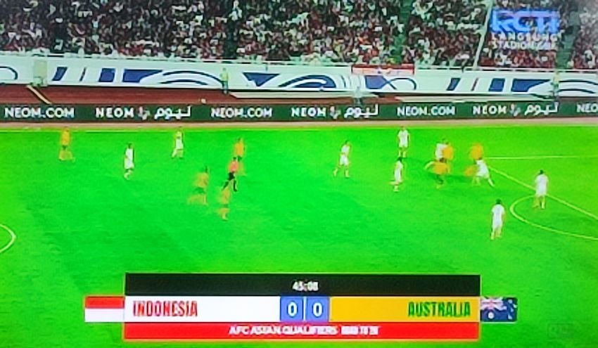 Babak Pertama Indonesia vs Australia masih 0-0