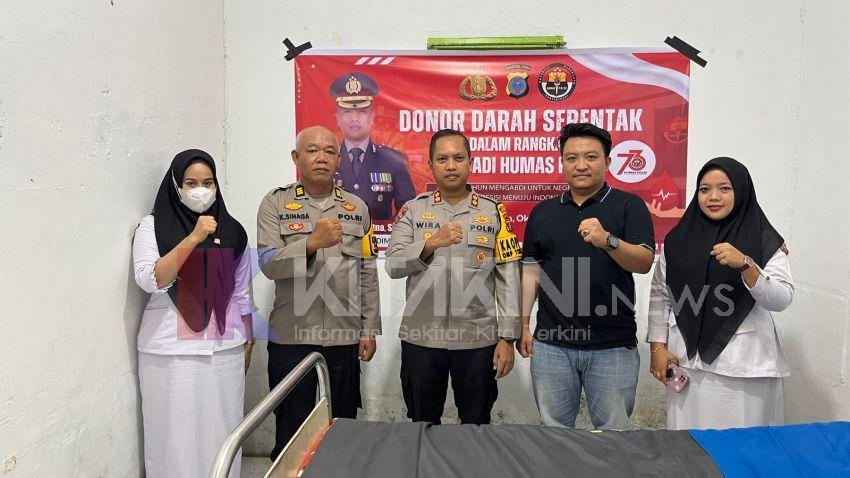 HUT Humas Polri ke-73, Polres Padangsidimpuan Gelar Donor Darah