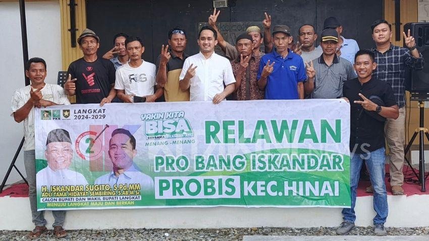 Cawabup Langkat Adli Tama Hidayat Sembiring Sapa Relawan Probis di Hinai