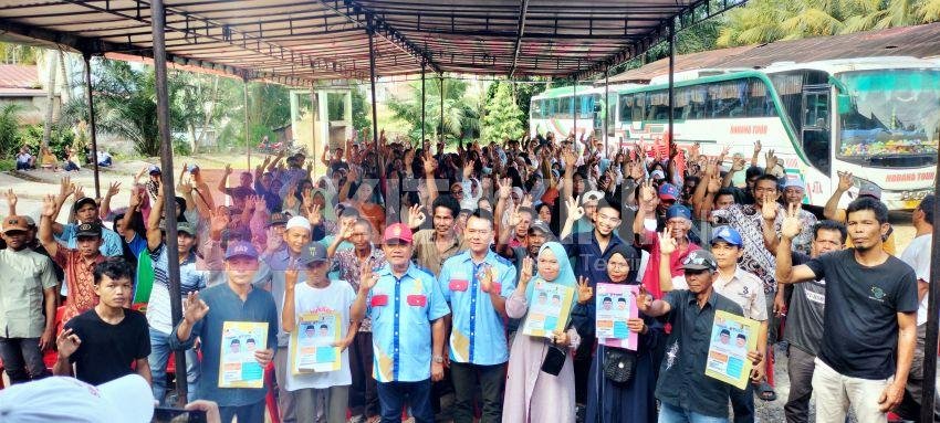 500 Tim Pemenangan Sidimpuan Tenggara Siap Rebut Suara Sanak Saudara Menangkan Hapendi-Gempar