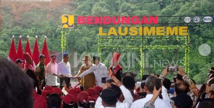 Jokowi Resmikan Bendungan Lausimeme, Deli Serdang