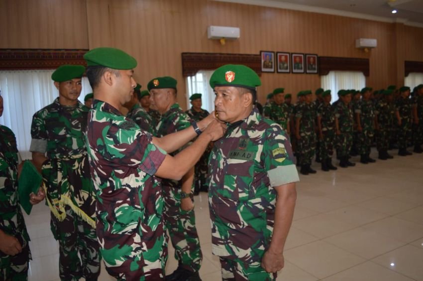 Kodim 0212/Tapsel Gelar Acara Sertijab, Dua Pabung Satu Danramil Berganti