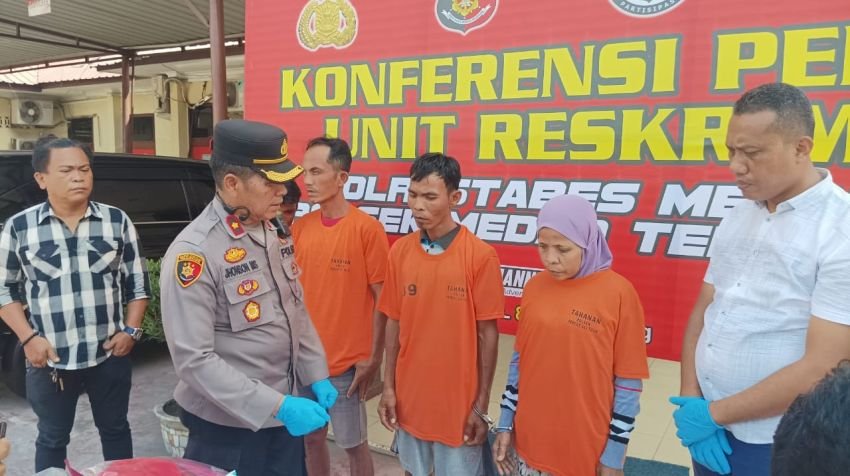 Polsek Medan Tembung Ringkus 4 Pelaku Pembunuhan Wanita Yang Ditemukan Ditumpukkan Sampah