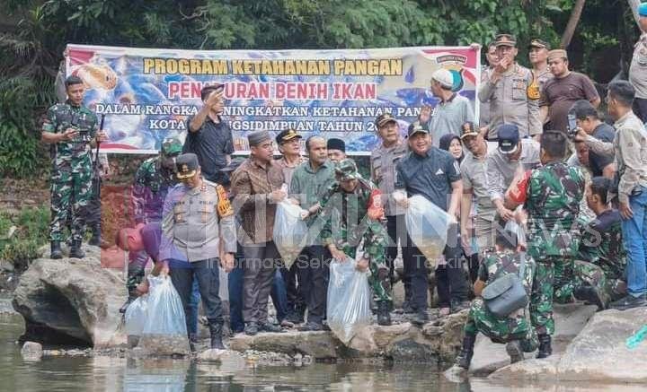 Forkopimda Padangsidimpuan Tabur  3 Ribu Benih Ikan di Lubuk Larangan