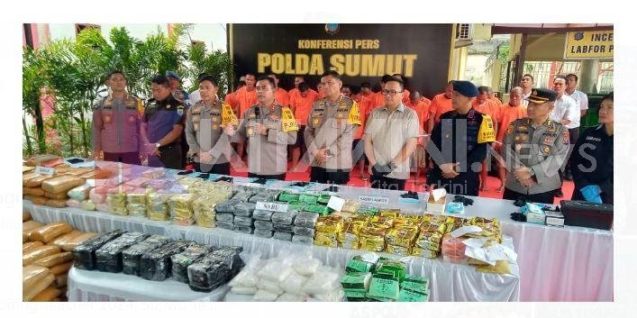 Kapolda Sumut Pimpin Pemusnahan 201,68 Kilogram Sabu