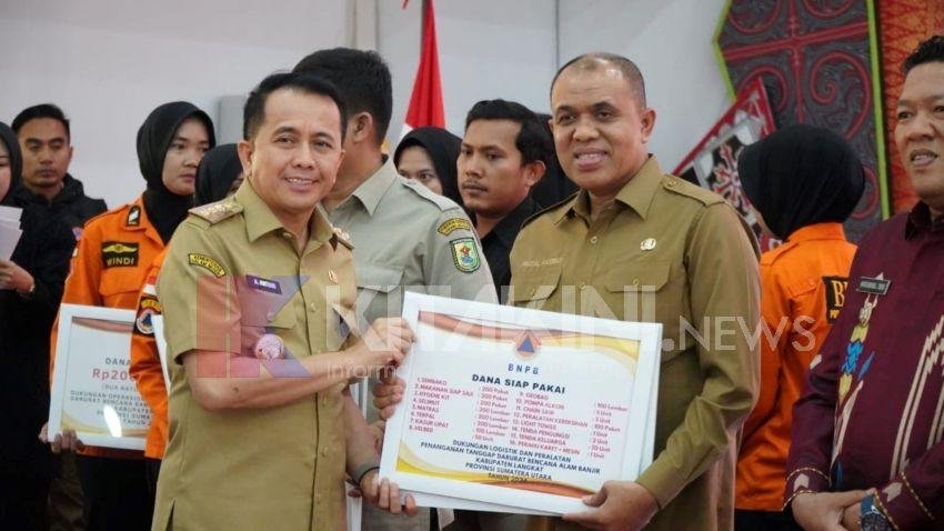 Pj Bupati Langkat Laporkan Banjir Tanjung Pura ke BNPB